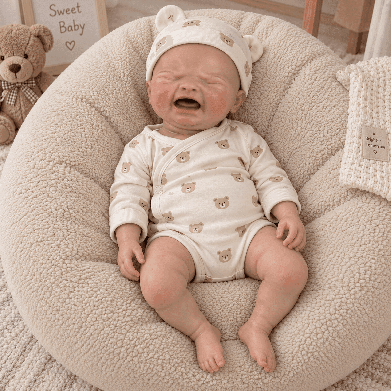 Model 001-12-1 silicone baby doll view 1